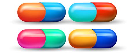 A Set of Colourful Capsule 292945 Vector Art at Vecteezy