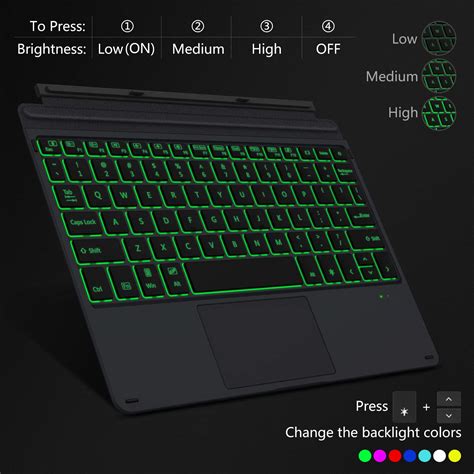Moko Type Cover Fit Microsoft Surface Go Black Slim Wireless Bluetooth