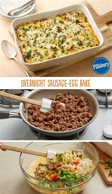 Overnight Sausage Egg Bake Recipe Breakfast Recipes Friendsgiving