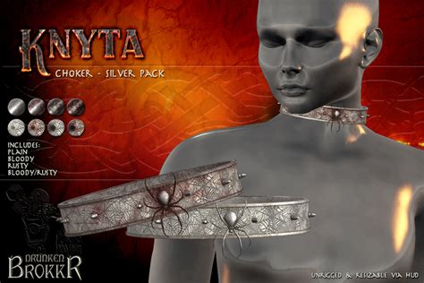 Second Life Marketplace Db Knyta Choker Silver Attach