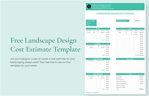 Free Cost Estimate Excel Template Download