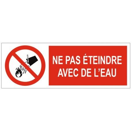 Panneau ne pas éteindre avec de l eau REFAB1101 Sticker Communication