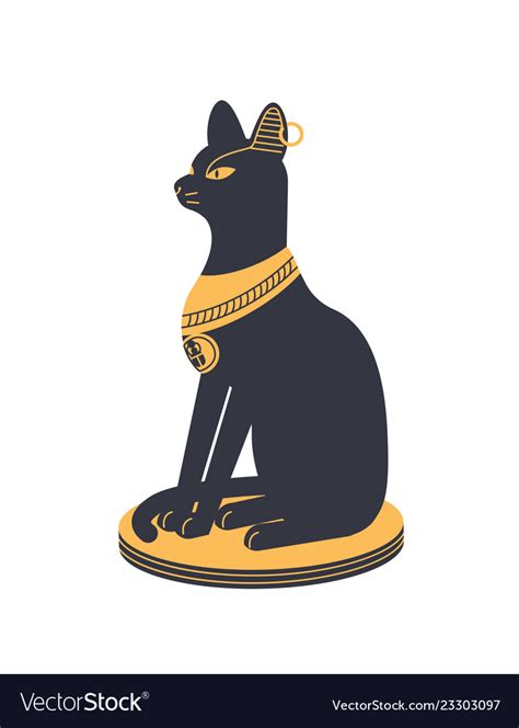 Bastet Or Bast Goddess Deity Or Mythological Vector Image