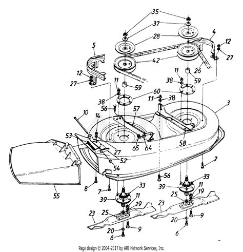 Mtd 134h451e088 Tmo 3397004 1994 Parts Diagram For Deck Assembly
