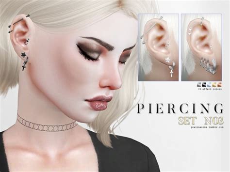 The Sims Resource Piercing Set N03 By Pralinesims Sims 4 Downloads