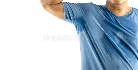 Armpit The Sweat And Male Body Odor White Background Stock Image