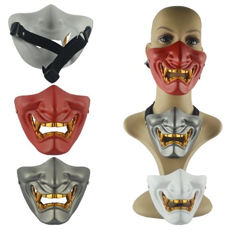 Japanese Demon Prajna Hannya Resin Mask Grimace Evil Devil Head