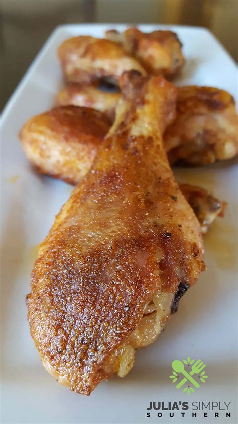 Light & crispy buttermilk fried chicken by foodess. Simple Crispy Baked Chicken Drumsticks - Julias Simply ...