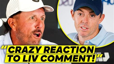Phil Mickelson Reacts To Rory Mcilroys Liv Comments Youtube