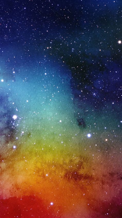 Download Wallpaper 750x1334 Nebula Artwork Colorful Space Stars