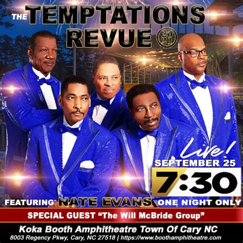 The Temptations Revue Featuring Nate Evans Rhythms Live Music Hall