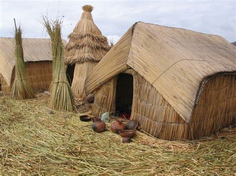 Grass Huts Lake Titicaca Peru Vernacular Architecture Traditional