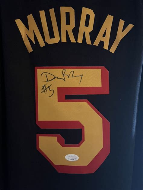 Dejounte Murray Autographed Signed Black Atlanta Hawks Jersey Jsa Coa
