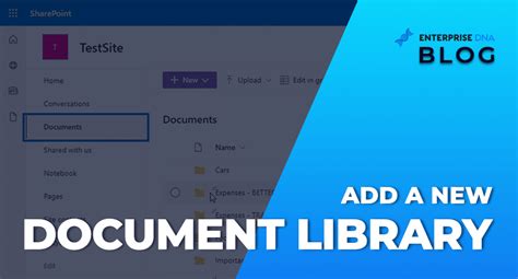 Adding Document Library In Sharepoint