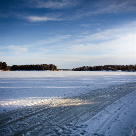 Frozen River In Winter Nature Of Finland Zeeyolq Photography