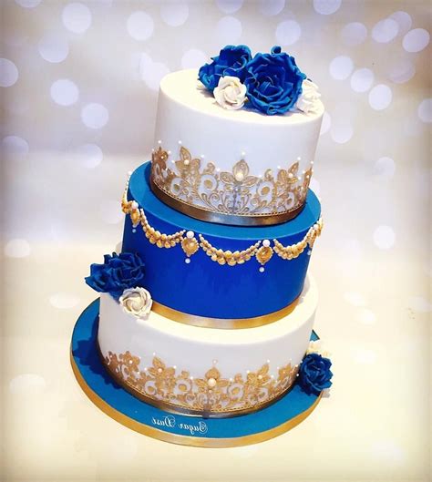 Wedding Cakes Royal Blue And Gold Royal Blue Wedding Cakes Wedding