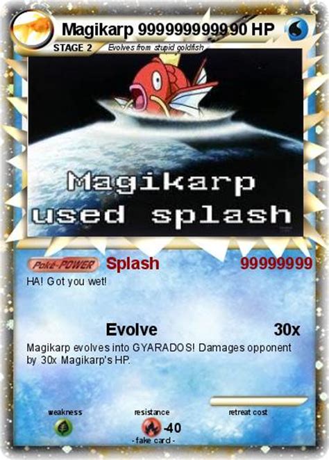 Pokémon Magikarp 9999999999 2 2 Splash 99999999 My Pokemon Card
