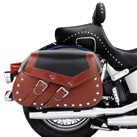 2pc Heavy Duty Waterproof Motorcycle Saddlebags 2 Strap Extra Large