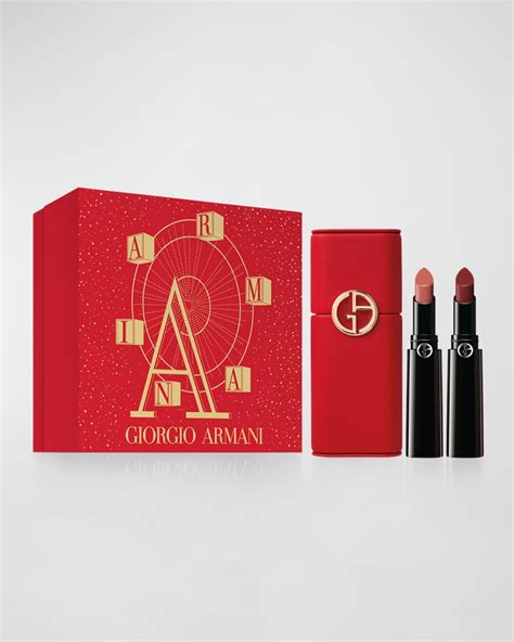 Armani Beauty Lip Power Holiday Satin Lipstick Duo Set Limited