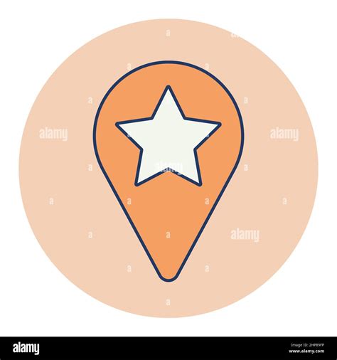 Icono De Mapa De Pin Favorito De Estrella Puntero De Mapa Marcadores