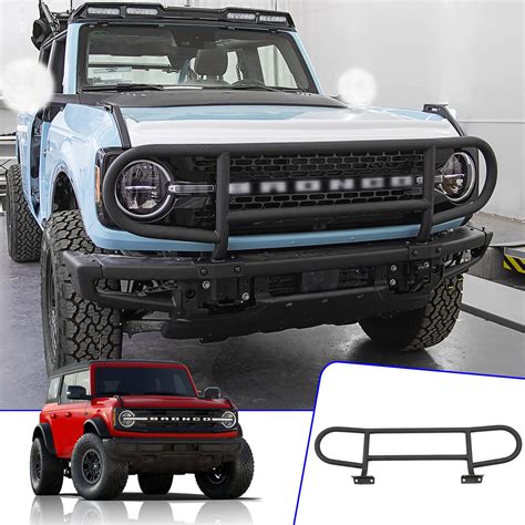 Rongtaod Fit 2021 2022 2023 Ford Bronco Bull Bar Front Bumper D Rings