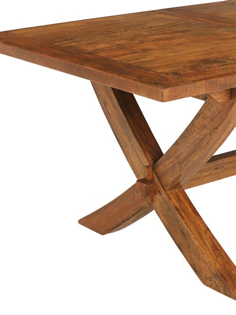 Barker And Stonehouse New Frontier Mango Wood X Leg Extending Dining