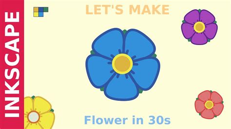 inkscape tutorial how to draw a flower in 30s youtube