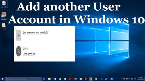 Add Another User Account In Windows 10 Without Email And Microsoft