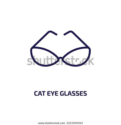 Cat Eye Glasses Icon Clothes Collection Stock Vector Royalty Free