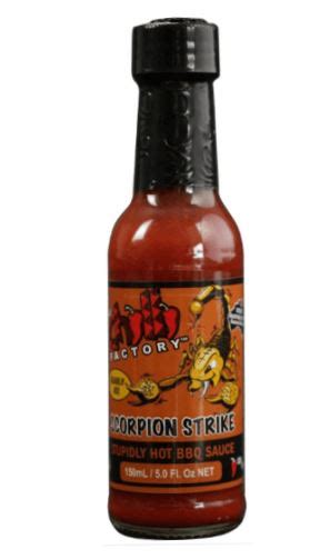 The Chilli Factory Scorpion Strike Stupidly Hot Bbq Sauce 150ml Bottle Lollies N Stuff