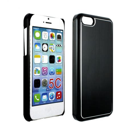 Wholesale Iphone 5c Aluminum Hard Case Black