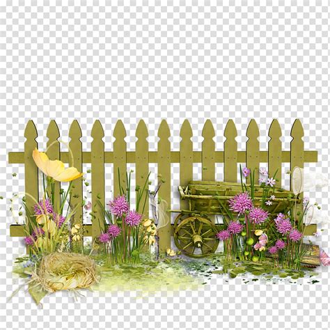 Picket fence flower garden, wooden garden fence with grass, illustration of brown wooden fence near white flowers, angle, fence, lawn png. Flowers, Fence, Fence Pickets, Flower Garden, Gate, Hedge ...