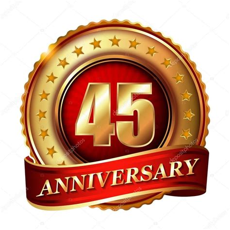 45 Anniversary golden label wdrfree vector | 45th anniversary, Golden anniversary, Anniversary