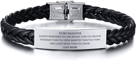 Mprainbow To My Daughter Bracelet To My Daughter Always Remember You Are Braver Bracelet From