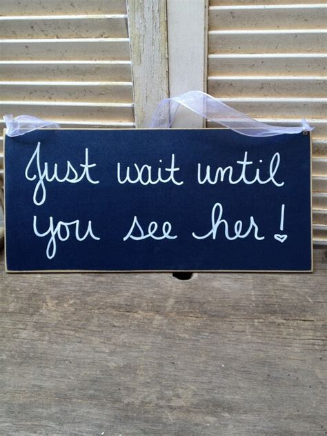 Navy And White Just Wait Until You See Her Sign By Shopfanniejanes