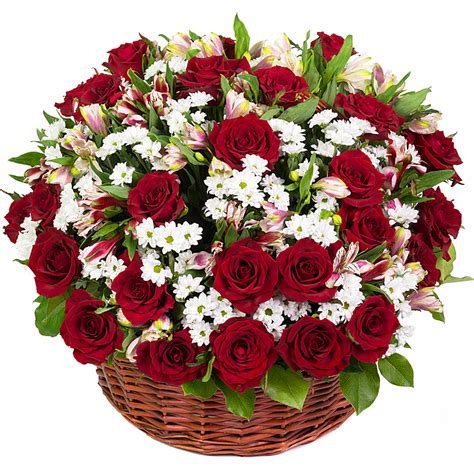 Ruby Red Rose Basket Bouquet Flower Delivery Ottawa