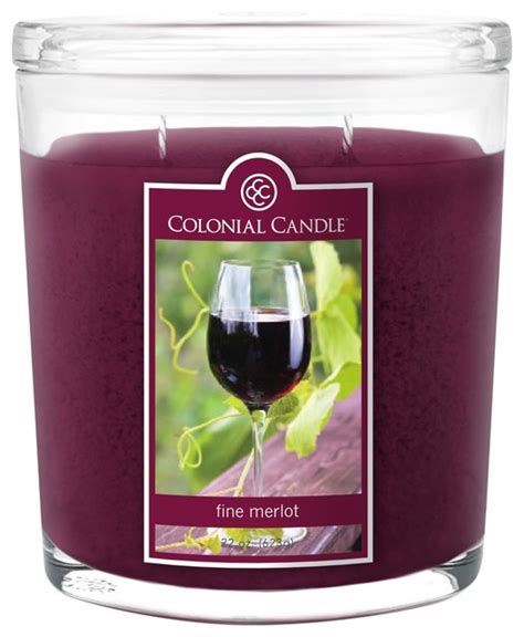 Fine Merlot 22 Oz Oval Jar Candle Contemporary Candles By Colonial Candle
