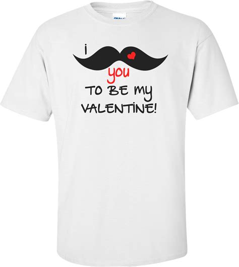I Mustache You To Be My Valentine Funny Valentines Day Shirt