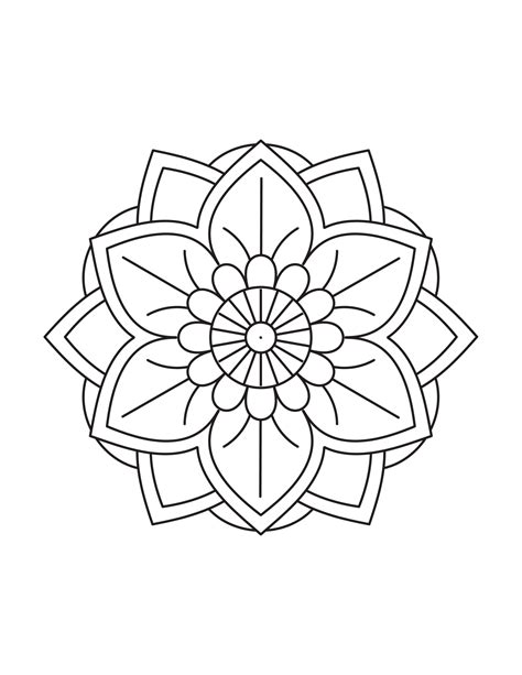 These mandala coloring pages provide hours of coloring fun! Simple Flower Mandala Coloring Pages (free printables ...