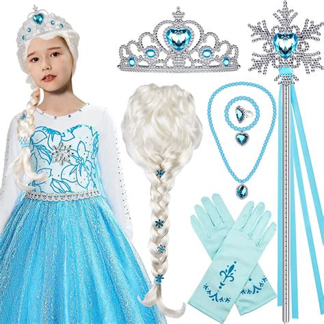 Buy Tacobear Elsa Wig Frozen Elsa Braid With Princess Tiara Princess