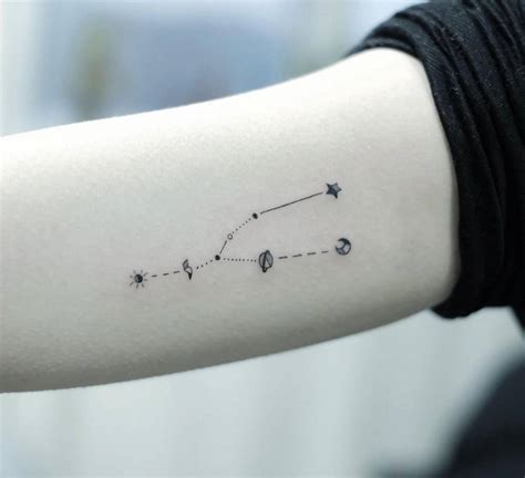 Taurus Constellation Tattoo On The Inner Arm