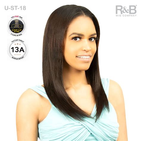 Randb Collection 13a 100 Unprocessed Brazilian Virgin Remy Hair U Part Lace Wig U St 18