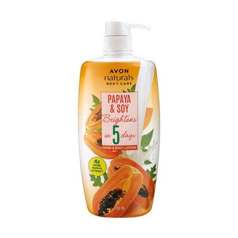 Naturals Papaya Soy Hand And Body Lotion 5 Days Avon Shop