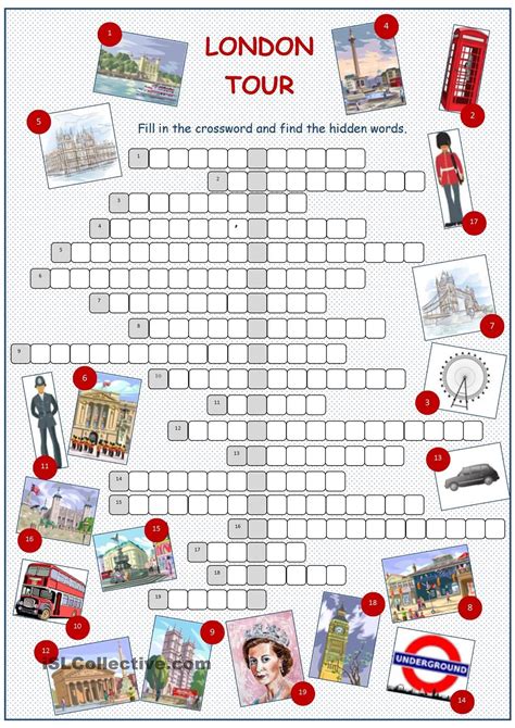 London Tour Crossword Puzzle London Tours Crossword London