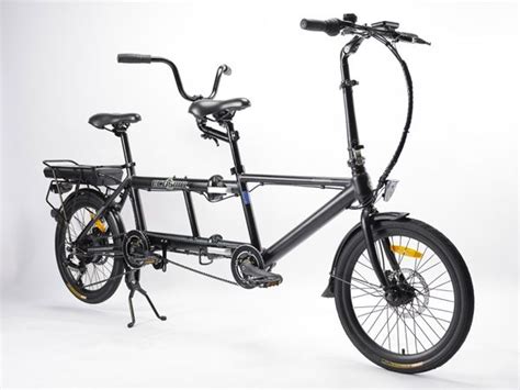 Buy Folding Electric Tandem Bike Free UK Next Day Delivery Ecosmo In Tandem Bike