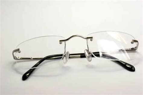 Rectangular Slim Rimless Smart Looking Eye Glasses Rx Clear Lens Palin