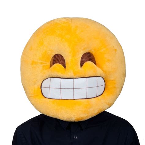 Emoji Face Mask Comedy Funny Fancy Dress Accessory Mens