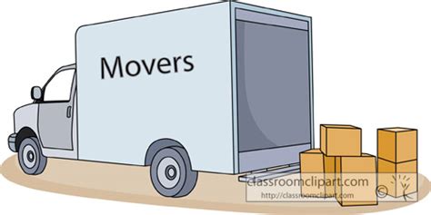 Real Estate Clipart Movingvanwithbackopenwithboxesonground2