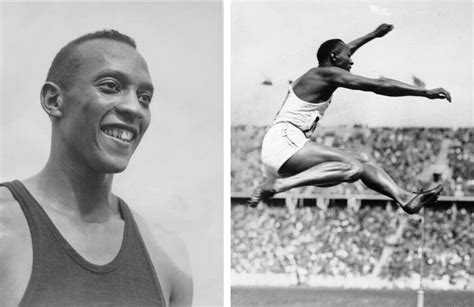 Jesse Owens Afroamerický Atlet Na Olympijských Hrách Vděčí Za Slávu