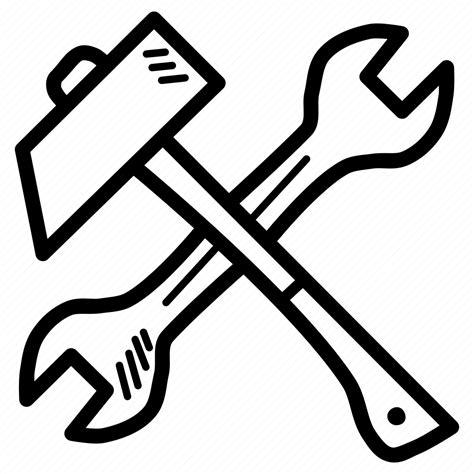 Hammer Labor Repair Spanner Icon Download On Iconfinder